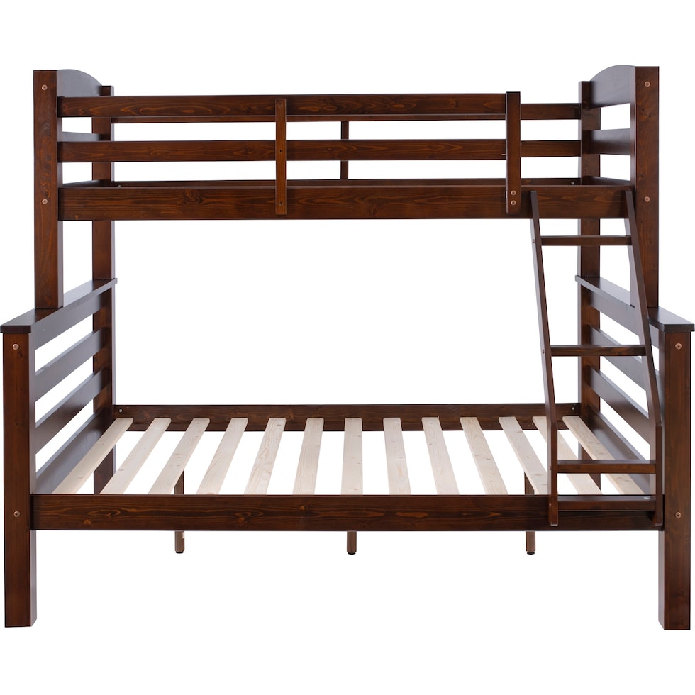 tucker dark brown twin over full bunk bed   