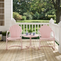 tulip pink outdoor chair set   