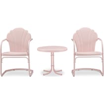tulip pink outdoor chair set   