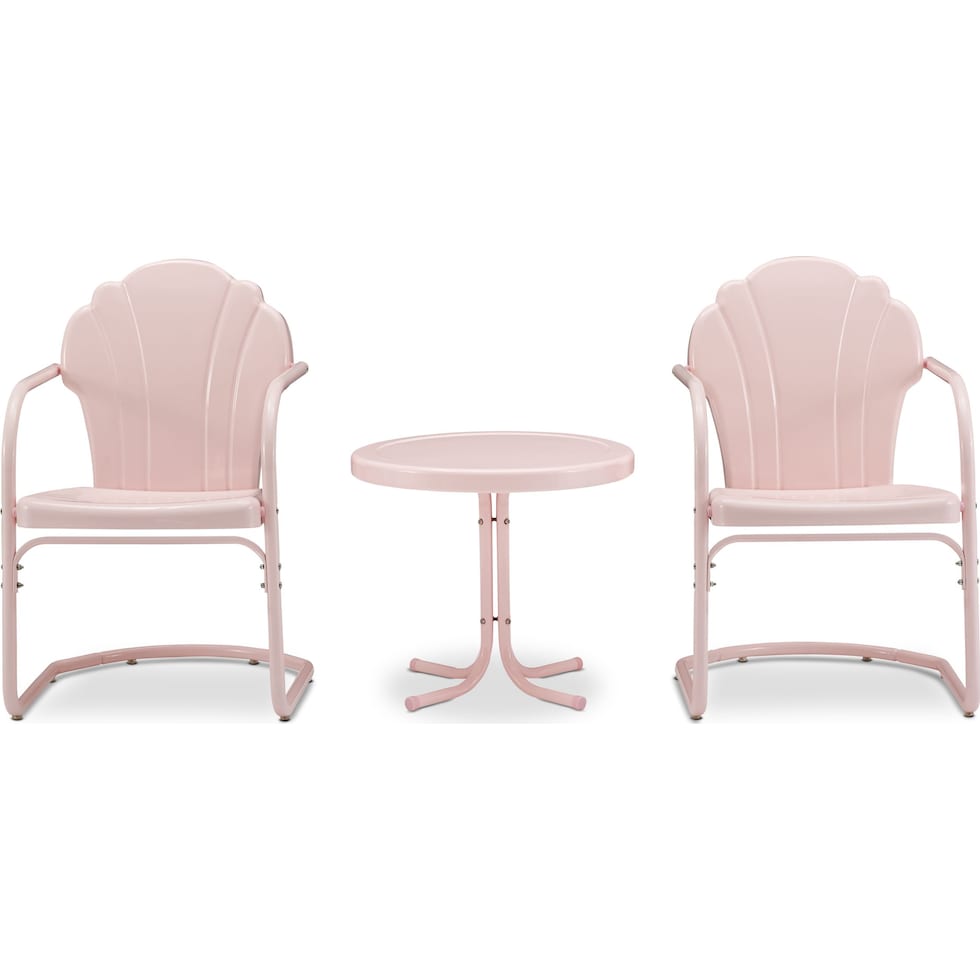 tulip pink outdoor chair set   