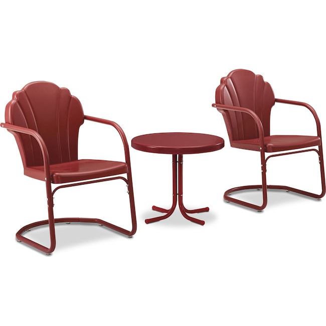 Outdoor Furniture - Tulip Set of 2 Outdoor Chairs and Side Table