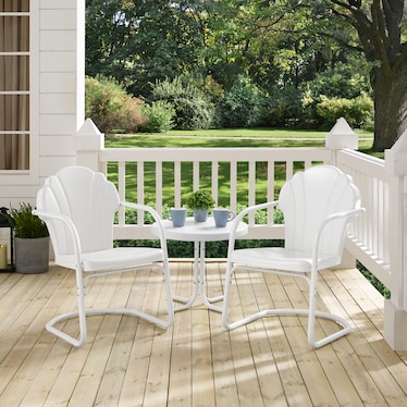 Tulip Set of 2 Outdoor Chairs and Side Table