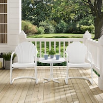 tulip white outdoor chair set   