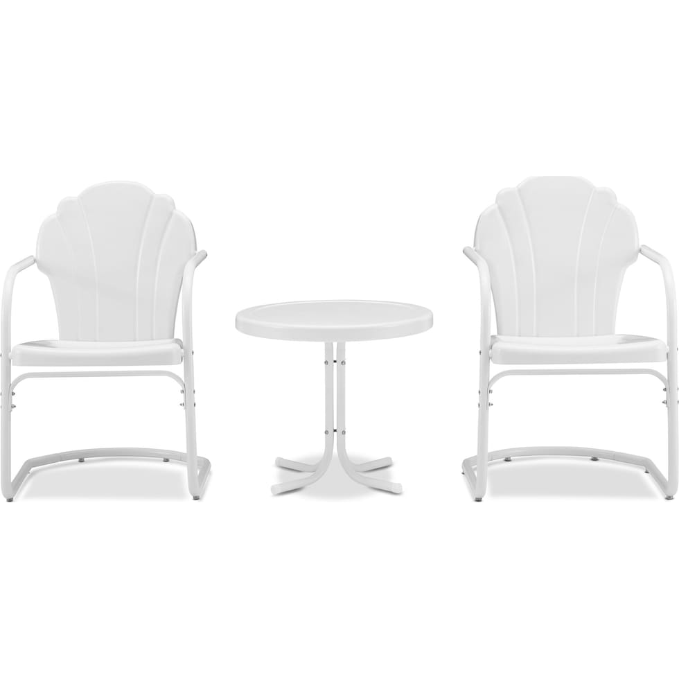 tulip white outdoor chair set   