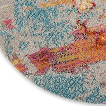 tulum multicolor area rug  round   