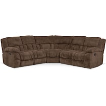 turbo dark brown  pc sectional   