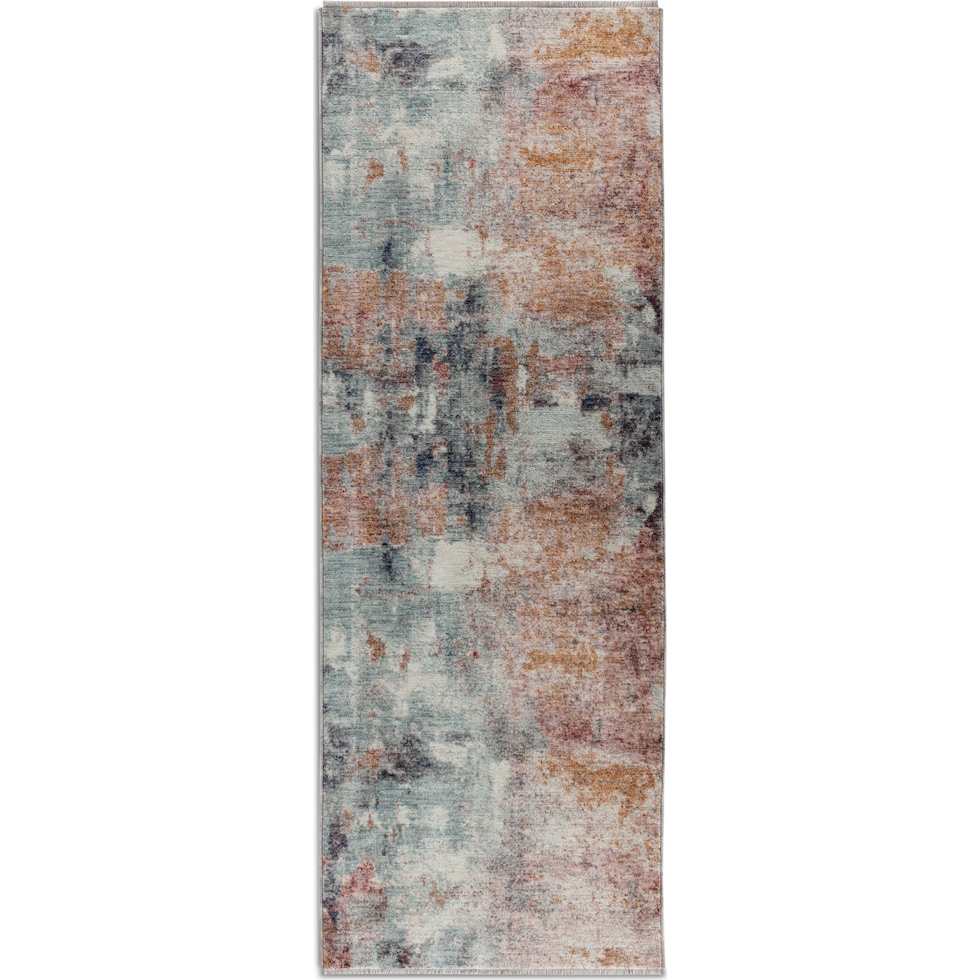 turnstone orange blue area rug  x    