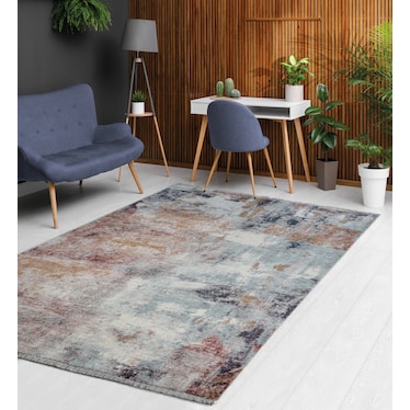 Turnstone Area Rug - Orange/Blue