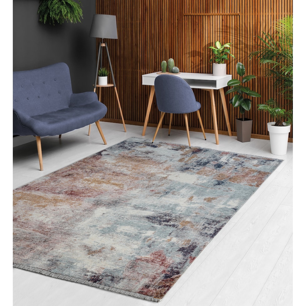 turnstone orange blue area rug  x    