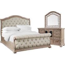 tuscany light brown  pc king bedroom   