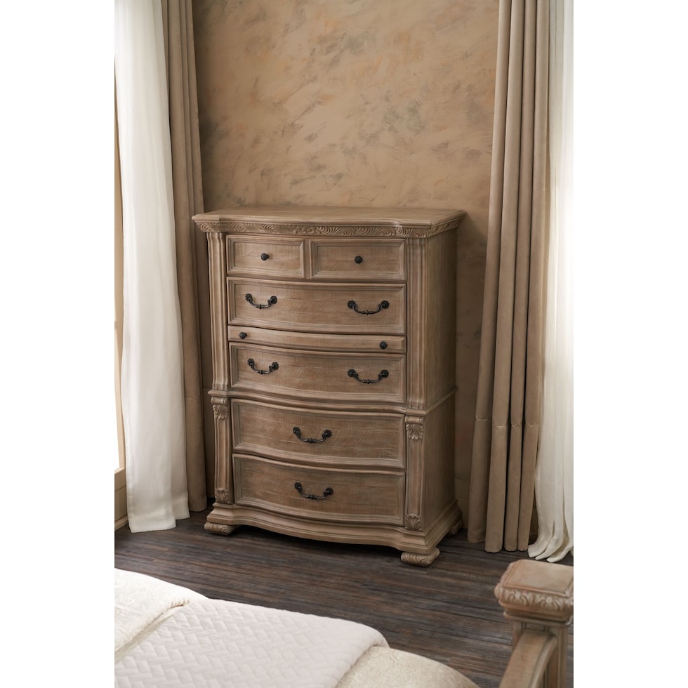 tuscany light brown chest   