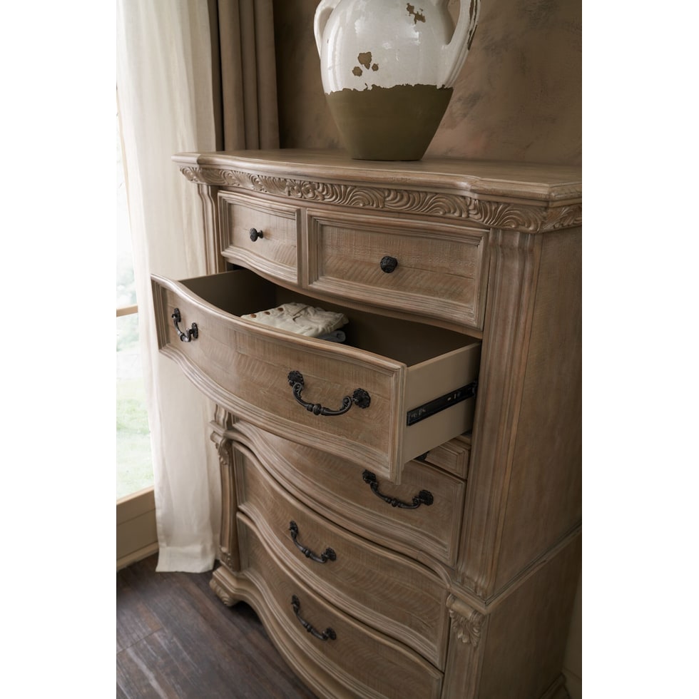 tuscany light brown chest   