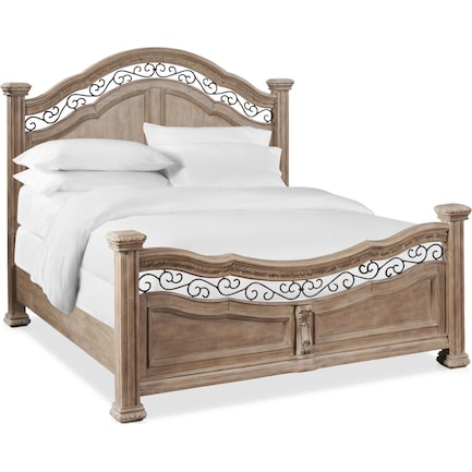 Tuscany Queen Panel Bed - Taupe