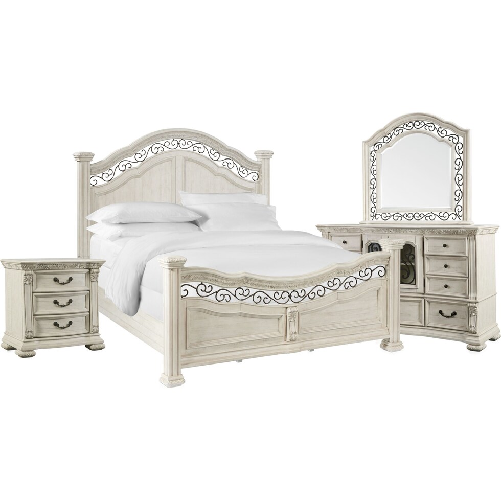 tuscany white  pc queen bedroom   