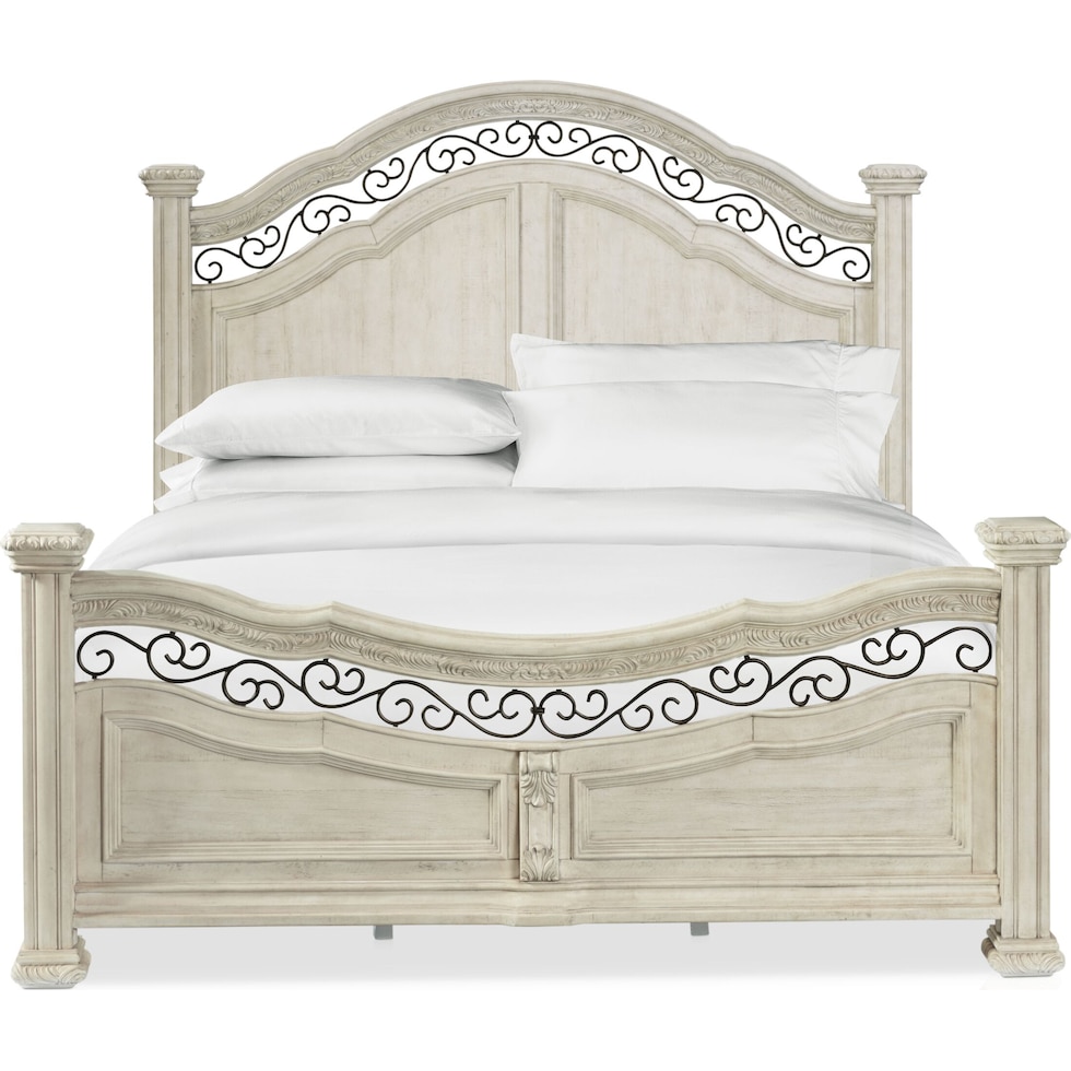 tuscany white king bed   