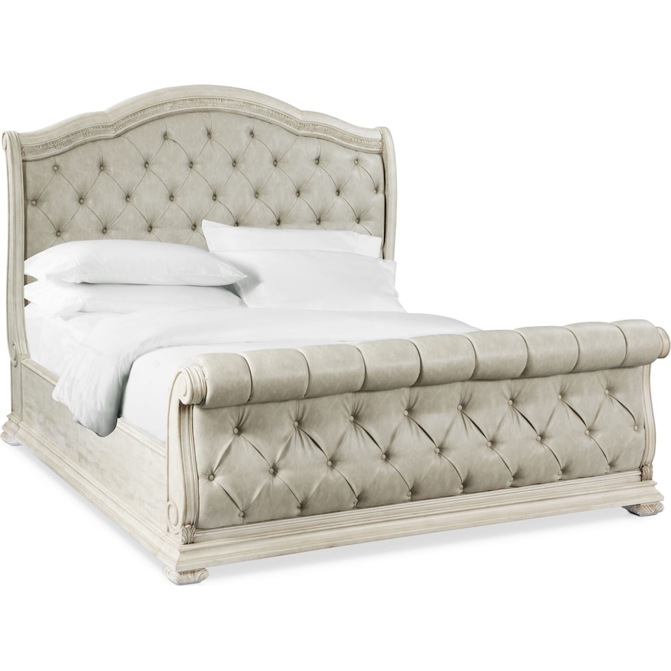 tuscany white king bed   