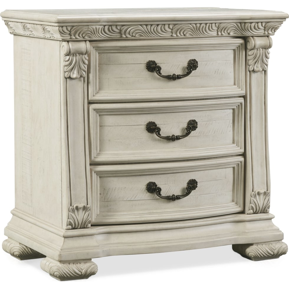 tuscany white nightstand   