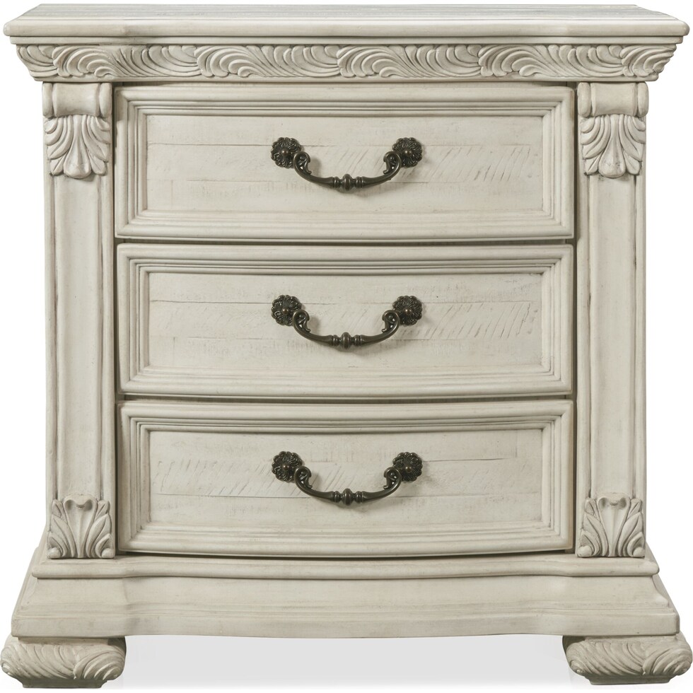 tuscany white nightstand   