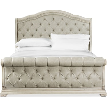 Tuscany Queen Sleigh Bed - Alabaster