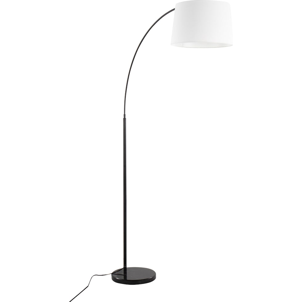 twain black floor lamp   