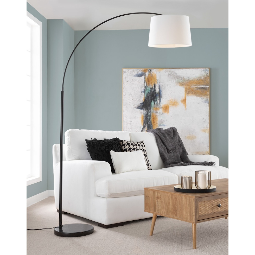 twain black floor lamp   