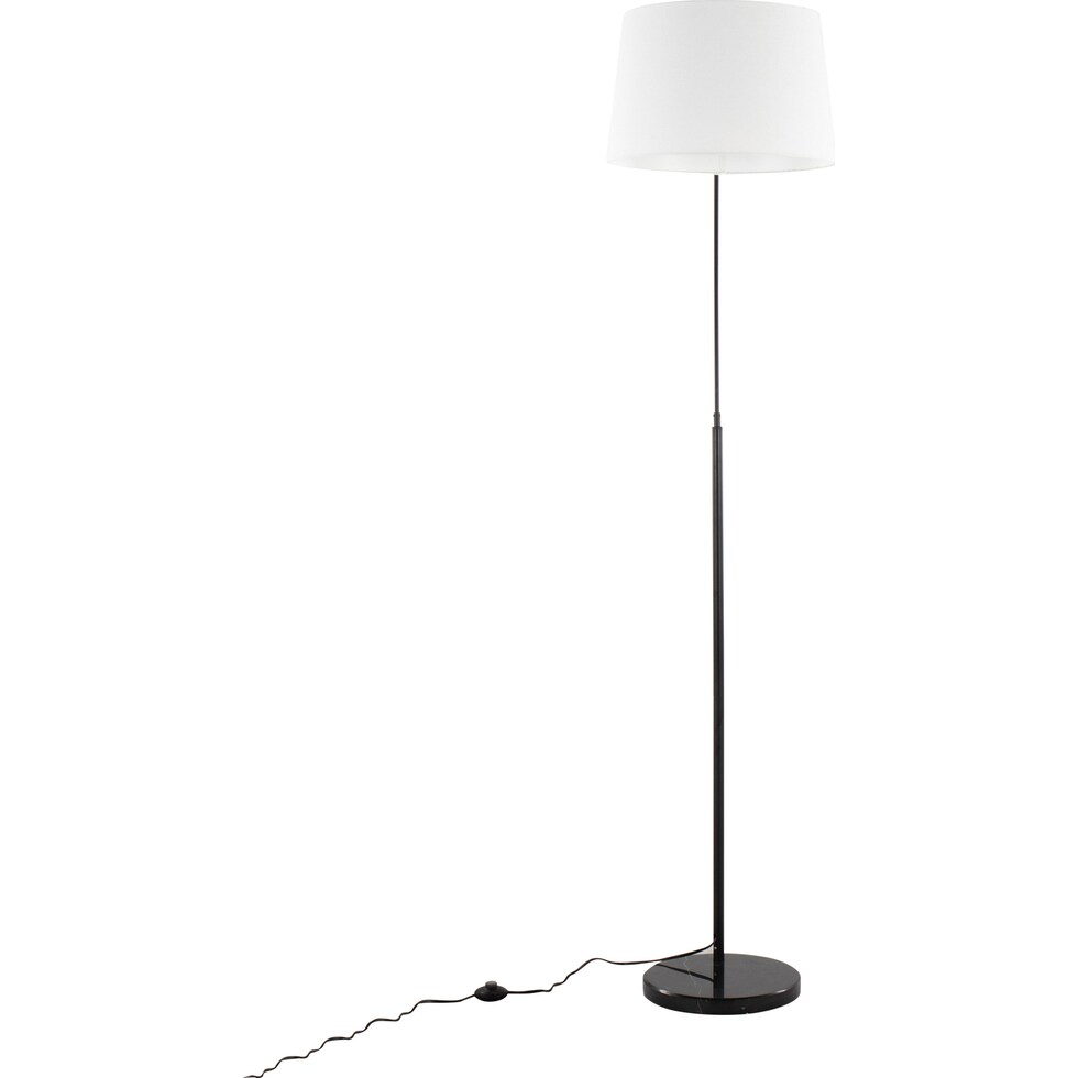twain black floor lamp   