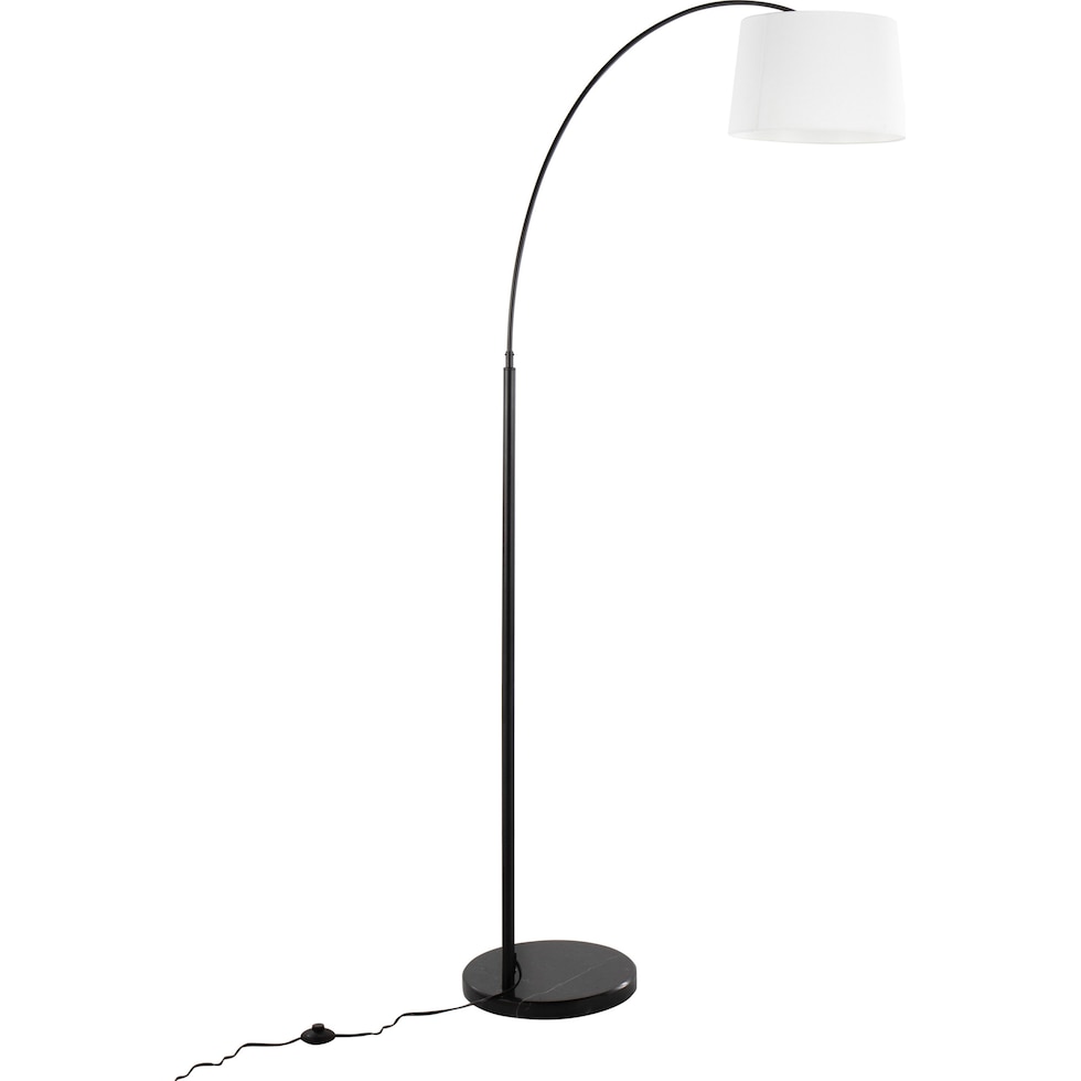 twain black floor lamp   