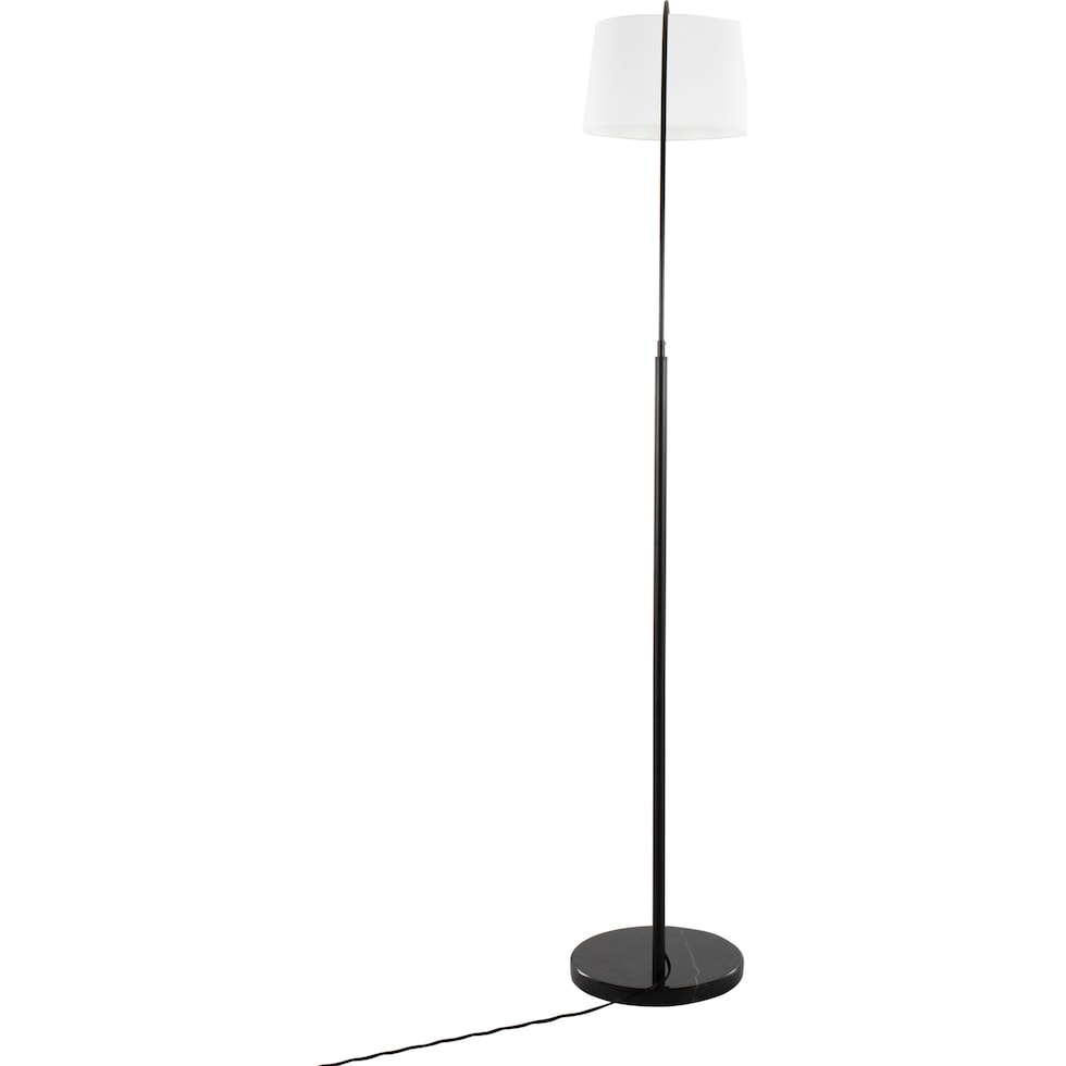 twain black floor lamp   