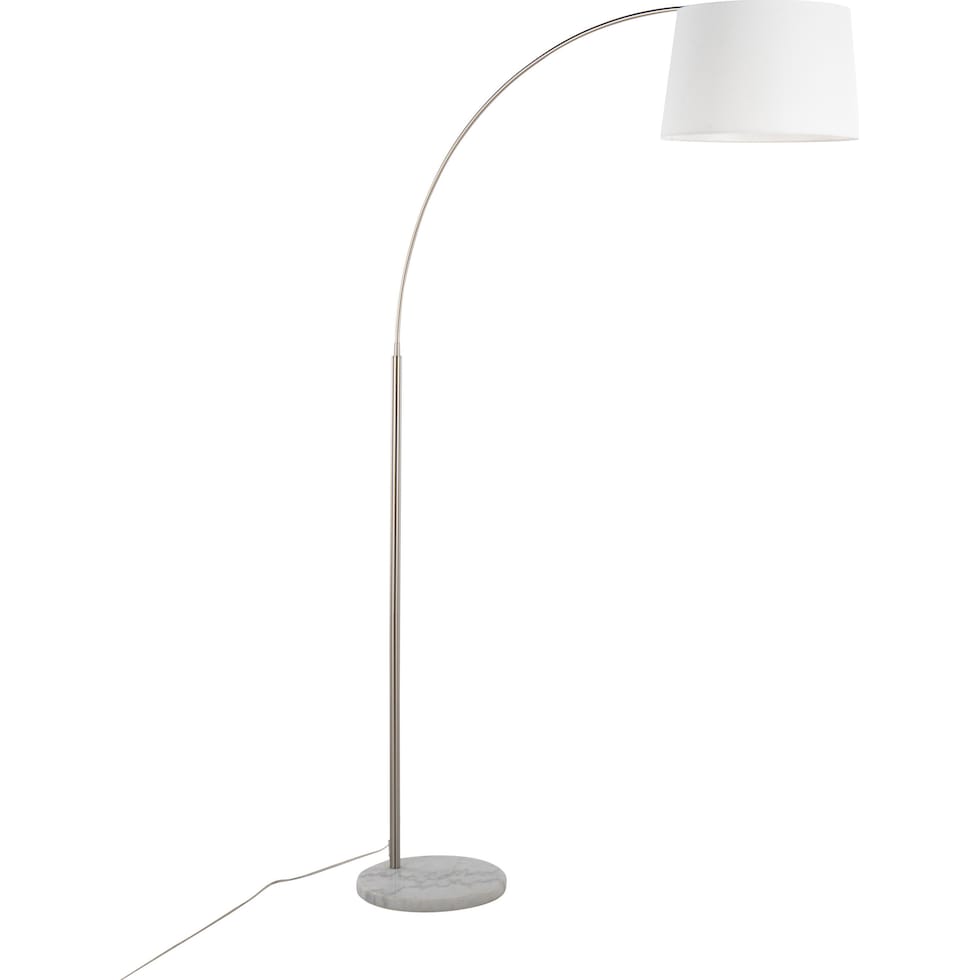 twain silver floor lamp   