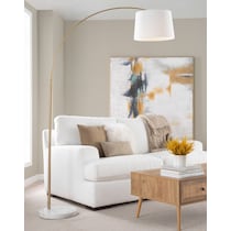 twain silver floor lamp   