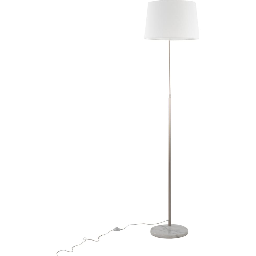 twain silver floor lamp   