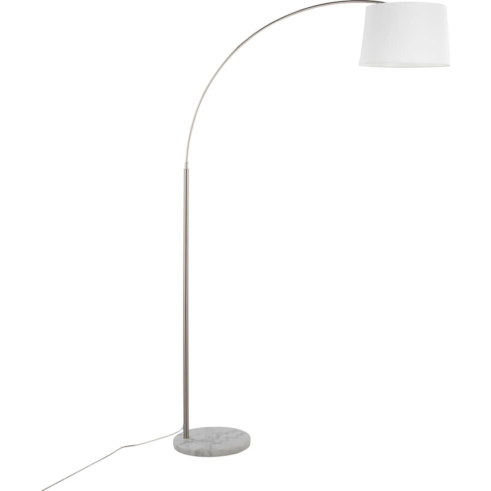 twain silver floor lamp   