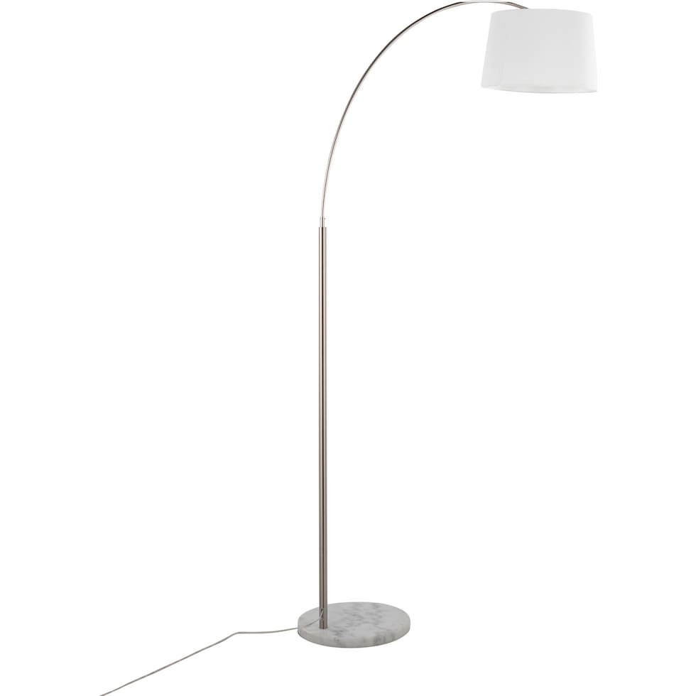 twain silver floor lamp   