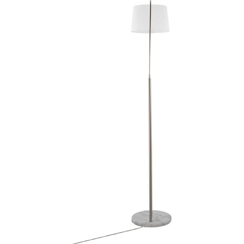 twain silver floor lamp   