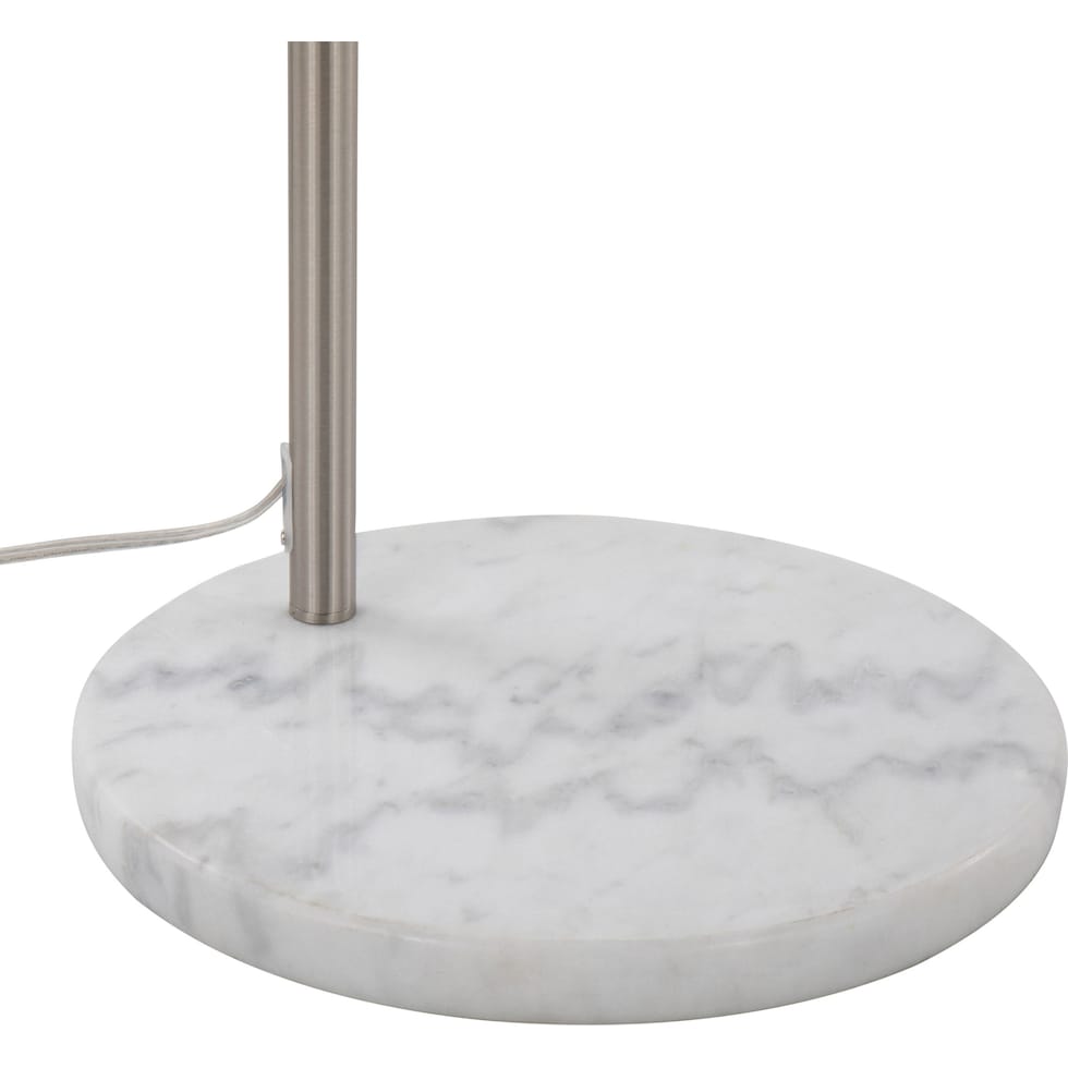 twain silver floor lamp   