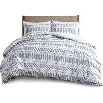 twyla white navy full queen bedding set   