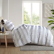 twyla white navy full queen bedding set   