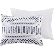 twyla white navy full queen bedding set   