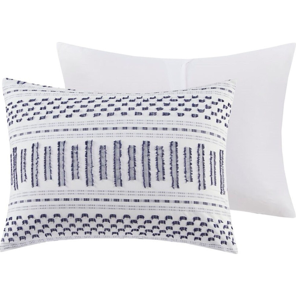 twyla white navy full queen bedding set   