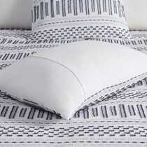 twyla white navy full queen bedding set   