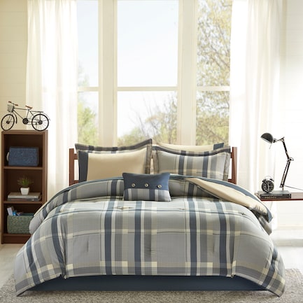 Tyen Twin XL Comforter and Sheet Set