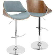 uma blue bar stool   