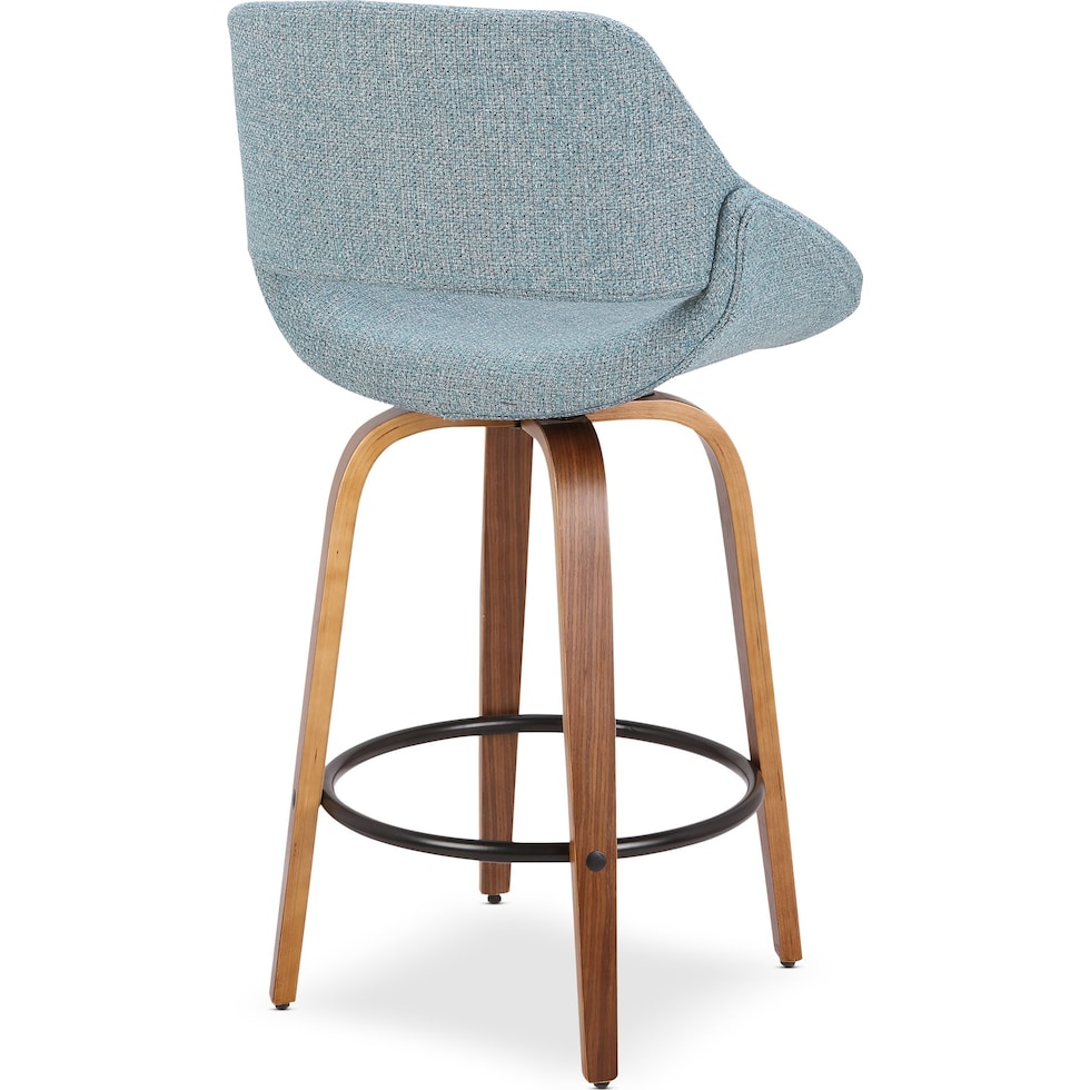 uma blue counter height stool   