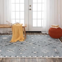 una gray area rug  x    