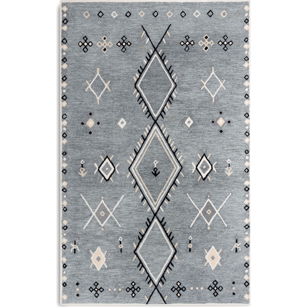 una gray area rug  x    