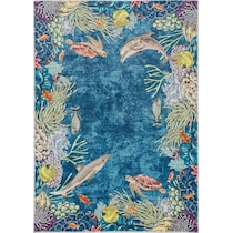 under the sea blue area rug  x    