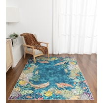 under the sea blue area rug  x    