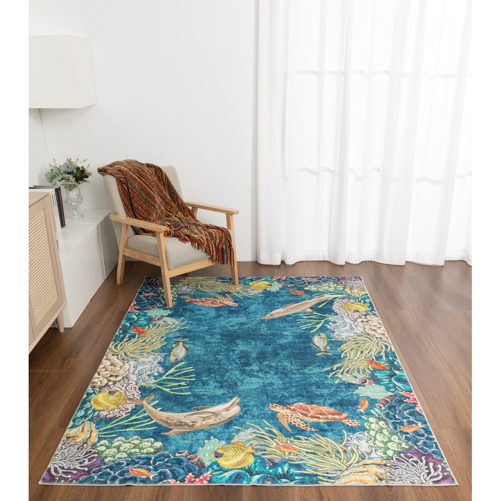 under the sea blue area rug  x    
