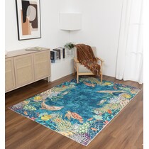 under the sea blue area rug  x    