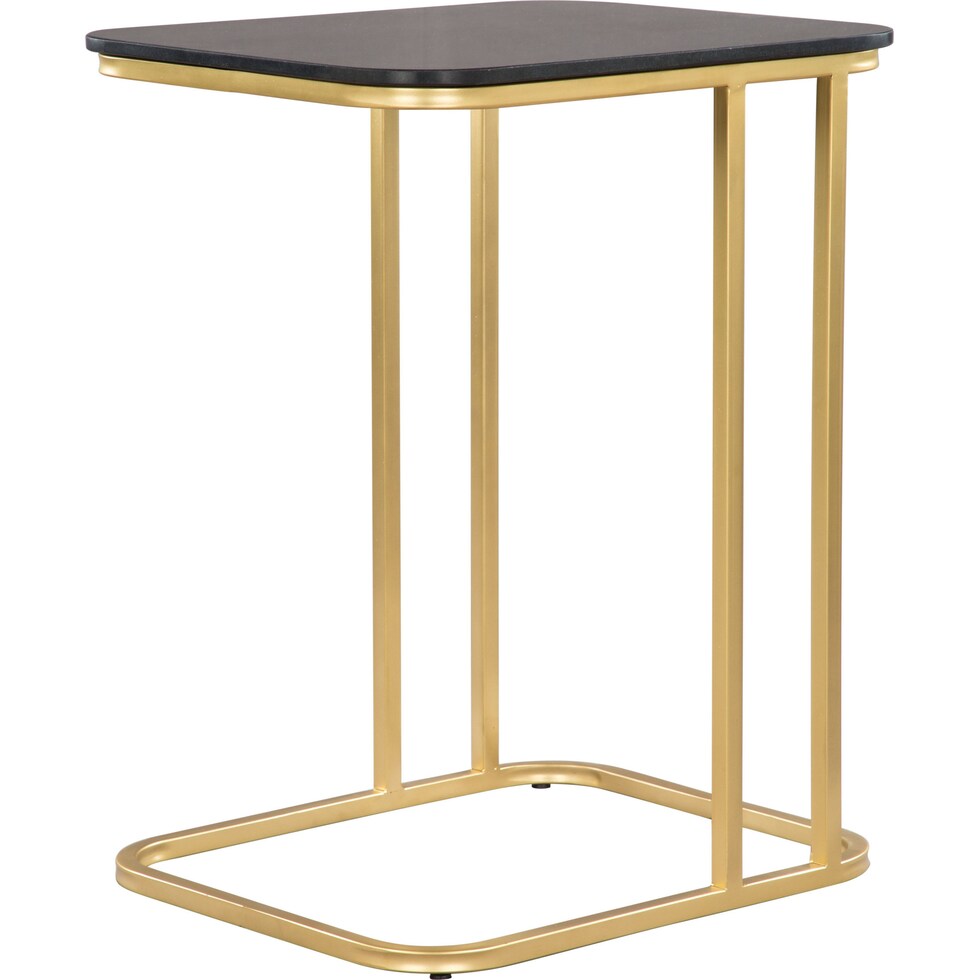uno black and gold side table   